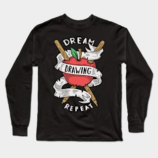 dream drawing repeat Long Sleeve T-Shirt